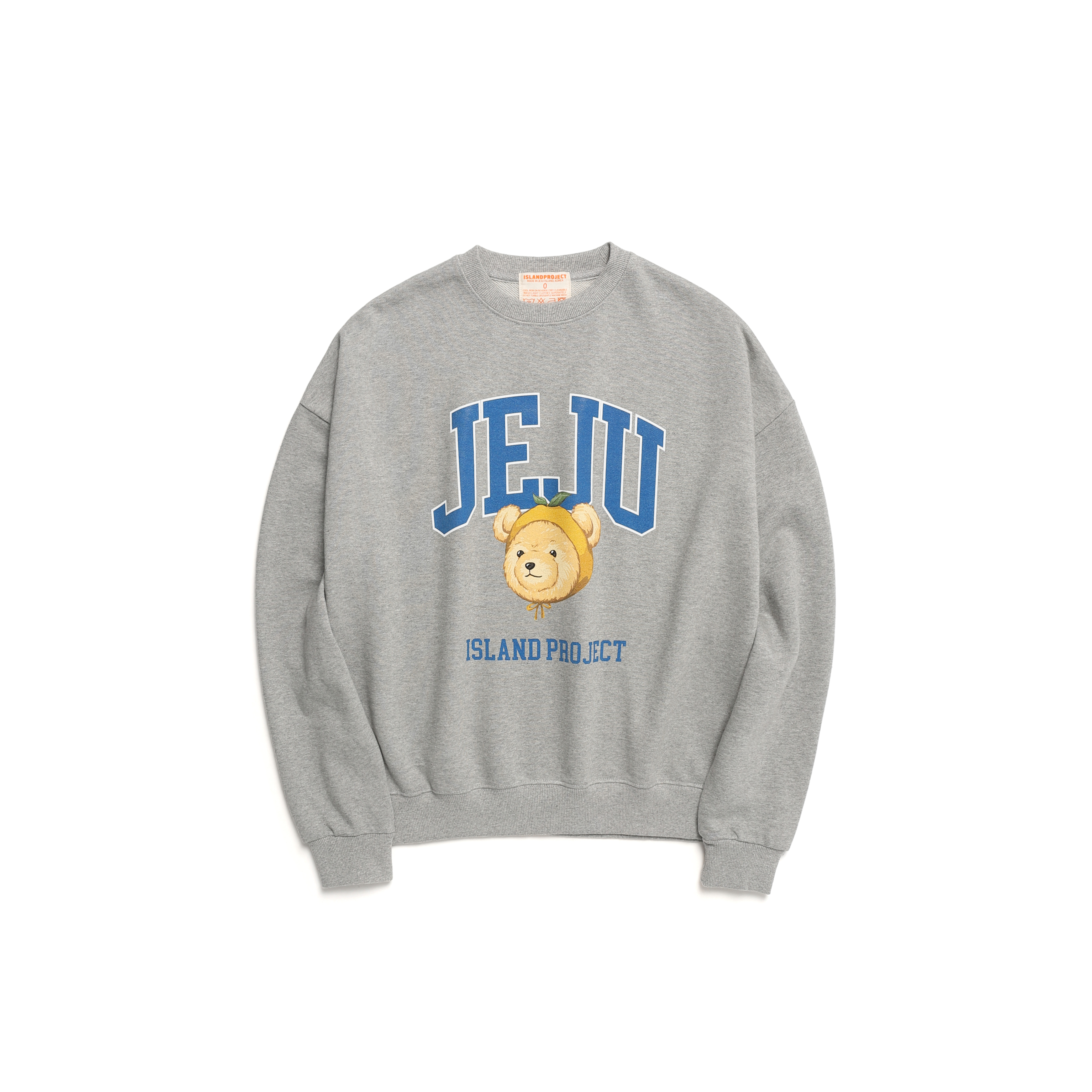 Mandarine Bear Jeju Head Sweatshirt - Gray