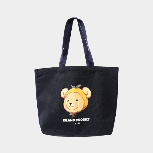 Mandarin Bear Tote Bag - Navy
