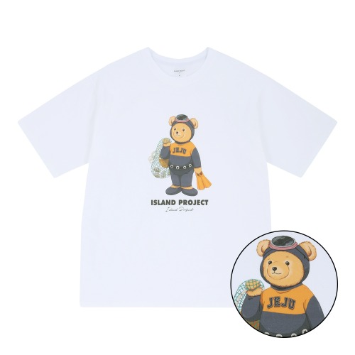 Diver Bear T-Shirt (ver.22) - White