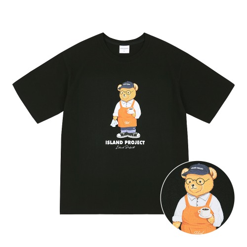 Barista Bear T-Shirt - Black